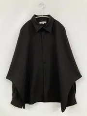 ASTRONOMY アストロノミー シャツ/ブラウス L ブラック ストレッチ 無地 ロング丈 長袖 レギュラーカラー メンズ レディースのサムネイル