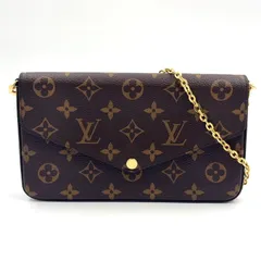 LOUIS VUITTON ポシェットフェリシー モノグラム モノグラム RFID対応 レザー、スエード、PVC ピンクパープル、ブラウン ショルダーバッグ ゴールド M81896のサムネイル