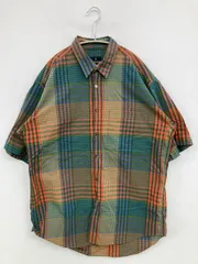 TRUSSARDI トラサルディ シャツ/ブラウス 3 グリーン コットン チェック柄 ミドル丈 半袖 レギュラーカラー メンズのサムネイル