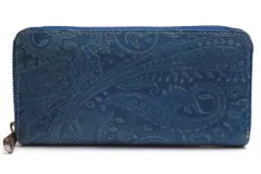 バギーポート／BAGGY PORT 長財布 財布 ウォレット メンズ 男性 男性用 レザー 革 本革 ブルー 青  ZYS197 KOI コーアイ ペイズリー柄 小銭入れあり ラウンドジップ ラウンドファスナーのサムネイル