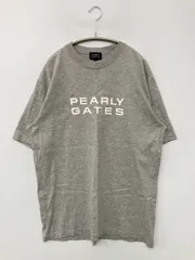 PEARLY GATES パーリーゲイツ Tシャツ/カットソー 5 グレー 前面プリント ブランドロゴ ミドル丈 半袖 クルーネック(丸首) メンズ レディースのサムネイル