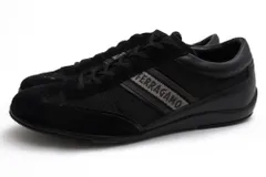フェラガモ／Salvatore Ferragamo シューズ スニーカー 靴 ローカット メンズ 男性 男性用 ナイロン レザー 革 本革 ブラック 黒  TZ 1783 Z18U ジャカード織ブランドロゴのサムネイル