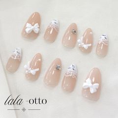 ネイルチップ ビジューネイル ワンホン 韓国 オーダー ハンドメイド
