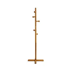 ポールハンガー 約幅37cm ブラウン 天然木 コートハンガー インテリア家具 収納家具 寝室家具 組立品のサムネイル