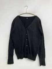 UNIQLO ユニクロ カーディガン/ボレロ M ブラック ニット 無地 ミドル丈 長袖 レディース