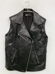 ZARA ザラ レザージャケット USA S ブラック レディース