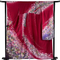 お値下げやまと謹製しだれ花 振袖 身丈168 トールサイズ 正絹 - メルカリ