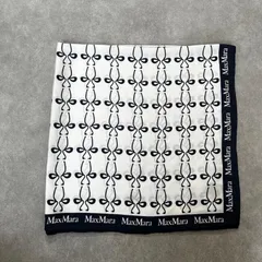 Max Mara マックスマーラ シルクスカーフ リボン柄 70cm 絹100%のサムネイル