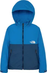 ザ・ノース・フェイス THE NORTH FACE アウトドア コンパクトジャケット Compact Jacket キッズ ジュニア 子供 ウィンドブレーカー アウター 上着 フード取り外し可能 普段使い 外遊び 記名ラベル   CO クリアレイクブルー×マウ
