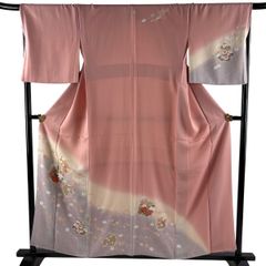 訪問着 暈し染め 草花文様 金彩 袷 4点セット - メルカリ