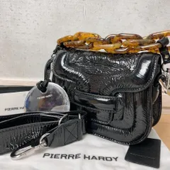 美品 ピエールアルディ PIERRE HARDY マイクロアルファヴィル アルファ ヴィル 2way ハンドバッグ ショルダーバッグ 斜め掛け クロスボディ アセテートチェーン レザー 本革 ミラー 保存袋付き ブラック 黒 バイカラー レディース ミニバッグのサムネイル