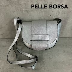 ペレボルサ クロコ型押し 2WAY ハンドバッグ ホワイト - メルカリ