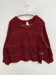 179/WG イチナナキュウダブルジー ニット/セーター F レッド ナイロン ウール・ニット 無地 レース ショート丈 長袖 クルーネック(丸首) レディースのサムネイル