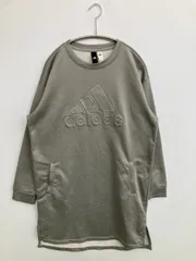 adidas アディダス チュニック M グレー 無地 ブランドロゴ 長袖 ひざ丈 レディースのサムネイル