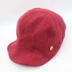 カシラ キャスケット 帽子 ブランド リネン 日本製 　レディース メンズ レッド CA4LA 【中古】のサムネイル