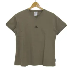 アディダス 半袖Ｔシャツ ロゴ コットン100% スポーツウエア トップス レディース JMサイズ ベージュ adidas 【中古】のサムネイル
