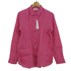 ユニクロ 長袖シャツ プレミアムリネンシャツ 未使用 リネン100% トップス レディース Lサイズ ピンク UNIQLOのサムネイル