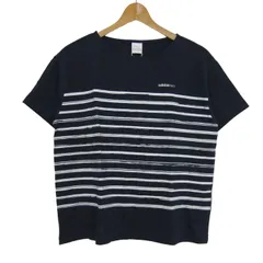 アディダス 半袖Ｔシャツ 未使用 コットン100% スポーツウエア トップス レディース JMサイズ ネイビー×ホワイト adidasのサムネイル