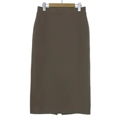 ユニクロ ドライスウェットナローマキシスカート 未使用 ストレッチ ボトムス レディース Lサイズ ブラウン UNIQLO