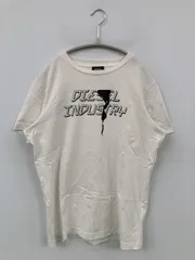 DIESEL ディーゼル Tシャツ/カットソー ホワイト 前面プリント ミドル丈 半袖 クルーネック(丸首) メンズ レディース