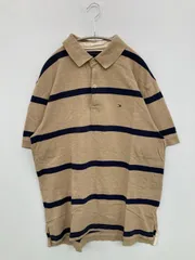 TOMMY HILFIGER トミーヒルフィガー ポロシャツ L/G ベージュ メンズ レディース
