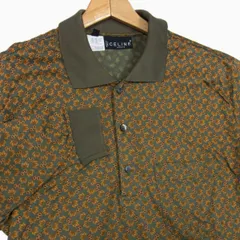 ◇CELINE HOMME 長袖ポロシャツ PURE COTTON メイプルリーフ 総柄 ロゴボタン セリーヌ オム イタリア製のサムネイル