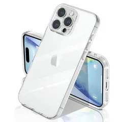 yakxixi対応 iPhone 16 Pro Max ケース クリア 黄ばみ防止 耐衝撃 レンズ保護 TPU 薄型 軽量 ワイヤレス充電対応のサムネイル