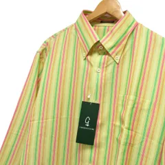 【クーポン配布中】新品 定価24.150円☆GREENCLUBS グリーンクラブ 長袖 マルチストライプ シャツ ライカ社製 ボタンダウン メンズ 日本製のサムネイル