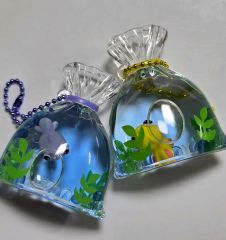 もーりーさま　リクエスト　光るキーグリップ　水中花　2点 LUさま リクエスト キーグリップ 光るタイプ・クイックリリース2点
