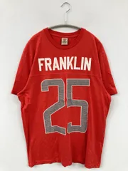 FRANKLIN MARSHALL フランクリンマーシャル Tシャツ/カットソー L レッド 前面プリント ミドル丈 半袖 クルーネック(丸首) メンズのサムネイル