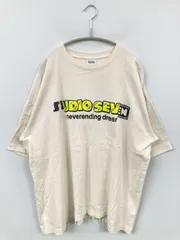 STUDIO SEVEN スタジオセブン Tシャツ/カットソー L アイボリー 前面プリント バックプリント ブランドロゴ ミドル丈 半袖 クルーネック(丸首) メンズ レディースのサムネイル