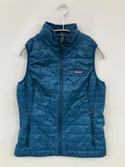 patagonia パタゴニア ダウンベスト S ブルー 無地 ブランドロゴ キルティング ワンポイント フードなし レディースのサムネイル