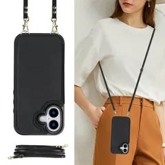 Cavor 適応いphone17 ケース 手帳型 肩掛け首かけ斜めがけ アイフォン17ショルダーケースレザー 落下防止case iphone17手帳ケースカード収納スマホ ケース【RFID機能】iphone17 財布型カバー PUレザー磁気閉鎖付きの専属ストラのサムネイル