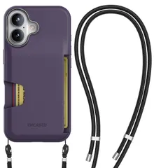 ENCASED ケース iPhone 17対応 Cache Series ショルダーストラップ付き カード収納付き ウォレットケース パープルのサムネイル