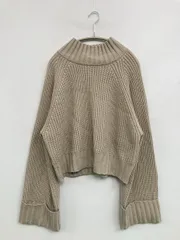 Cutie Blonde キューティーブロンド ニット/セーター F ベージュ ニット 無地 ショート丈 長袖 タートルネック/ハイネック レディースのサムネイル
