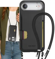 ENCASED ケース iPhone Air対応 Cache Series ショルダーストラップ付き カード収納付き ウォレットケース ブラックのサムネイル