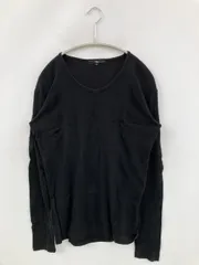 SLICK スリック Tシャツ/カットソー 1 ブラック 無地 ミドル丈 長袖 Vネック メンズのサムネイル