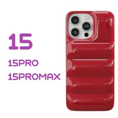 iPhone15 15PRO 15PROMAX ケース スマホカバー ダウンジャケット レッド　ルージュのサムネイル