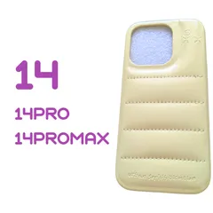 iPhone14 14PRO 14PROMAX ケース スマホカバー ダウンジャケット イエロー バターポップコーンのサムネイル