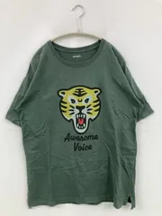 graniph グラニフ Tシャツ/カットソー S グリーン 前面プリント バックプリント ブランドロゴ ミドル丈 半袖 クルーネック(丸首) メンズ レディース