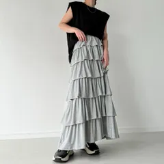 JUNOAH ジュノア ロングスカート M グレー レディース