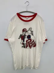 ALTERNATIVE オルタナティブ Tシャツ/カットソー M ホワイト 前面プリント バックプリント ミドル丈 半袖 クルーネック(丸首) メンズのサムネイル