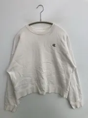 Calvin Klein Jeans カルバンクラインジーンズ スウェット S ホワイト 無地 ワンポイント 刺繍 長袖 レディースのサムネイル