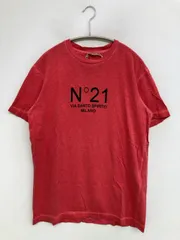 N°21 Tシャツ/カットソー 3S レッド 前面プリント ブランドロゴ 半袖 クルーネック(丸首) ミドル丈 メンズ レディースのサムネイル