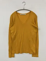 JOHNLAWRENCESULLIVAN ジョンローレンスサリバン Tシャツ/カットソー S イエロー 無地 ミドル丈 長袖 Vネック メンズのサムネイル
