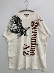 geronimo Tシャツ/カットソー L ホワイト 前面プリント バックプリント ブランドロゴ ミドル丈 半袖 クルーネック(丸首) メンズ レディースのサムネイル