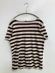 Bohemians Tシャツ/カットソー S ブラウン ボーダー柄 ワンポイント ミドル丈 半袖 ボートネック メンズ レディースのサムネイル