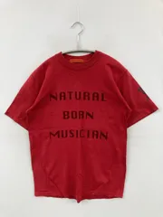 291295 HOMME Tシャツ/カットソー S レッド 前面プリント バックプリント ミドル丈 半袖 クルーネック(丸首) メンズ