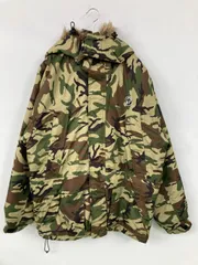 PenField ペンフィールド ダウンジャケット/コート M ベージュ フェイクファー カモフラージュ柄 ブランドロゴ ミドル丈 フードあり ジップアップ ボタン留め メンズのサムネイル