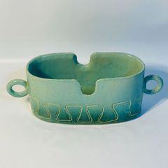 火鉢 浪絵 直径約30cm H約31cm 睡蓮鉢 水鉢 水器 メダカ 壺 甕 送料